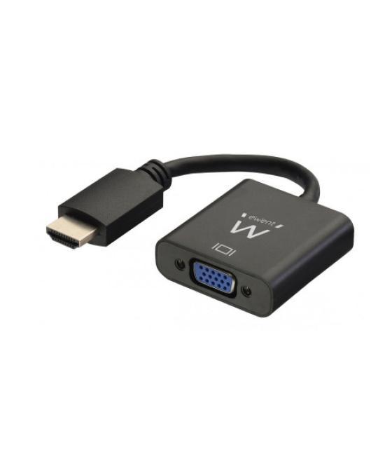 Ewent ew9864 adaptador de cable de vídeo 0,2 m hdmi vga, 3.5mm negro