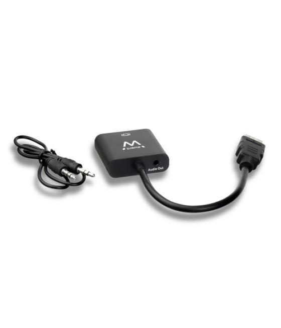 Ewent ew9864 adaptador de cable de vídeo 0,2 m hdmi vga, 3.5mm negro