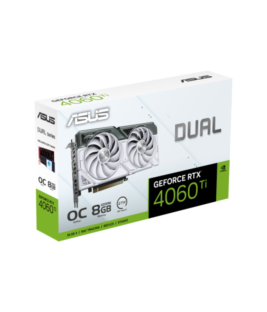 Asus dual -rtx4060ti-o8g-white nvidia geforce rtx 4060 ti 8 gb gddr6