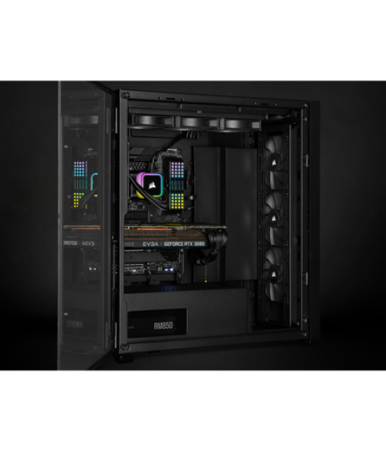Corsair icue h150i rgb elite procesador sistema de refrigeración líquida todo en uno 12 cm negro 1 pieza(s)
