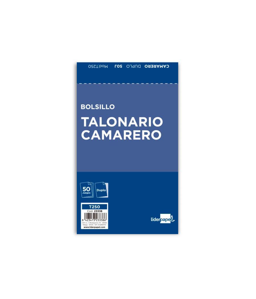 Talonario liderpapel camarero bolsillo original y copia t250