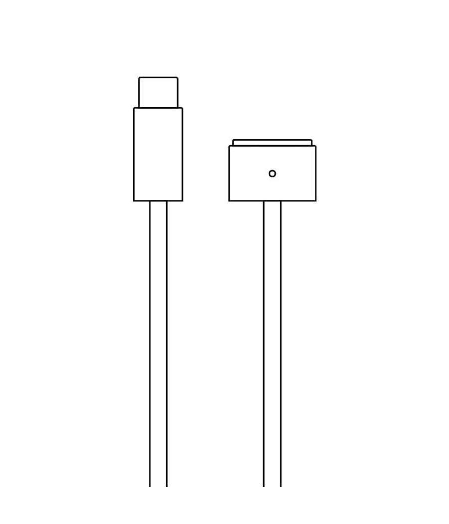 Cable apple usb tipo-c a magsafe 3 para macbook pro 14' y 16'/ 2021/ 2m