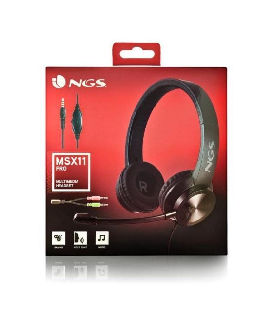 Auriculares ngs msx 11 pro/ con micrófono/ jack 3.5/ negros