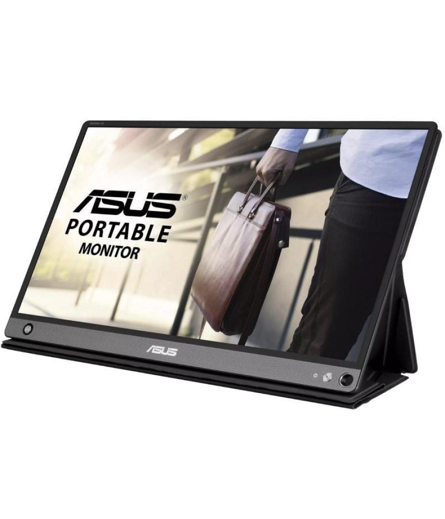 Monitor portátil asus zenscreen go mb16ahp 15.6'/ full hd/ multimedia/ plata y negro