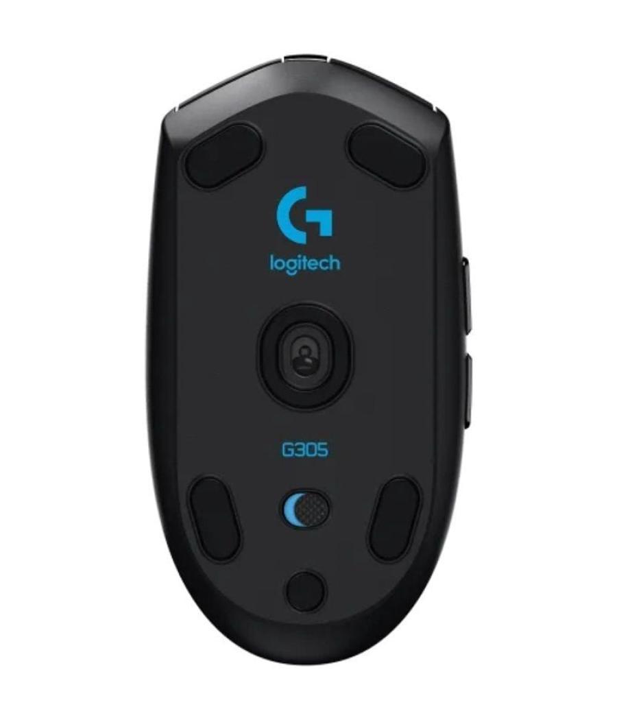 Ratón gaming inalámbrico logitech g305 lightspeed/ batería recargable/ hasta 12000 dpi/ negro