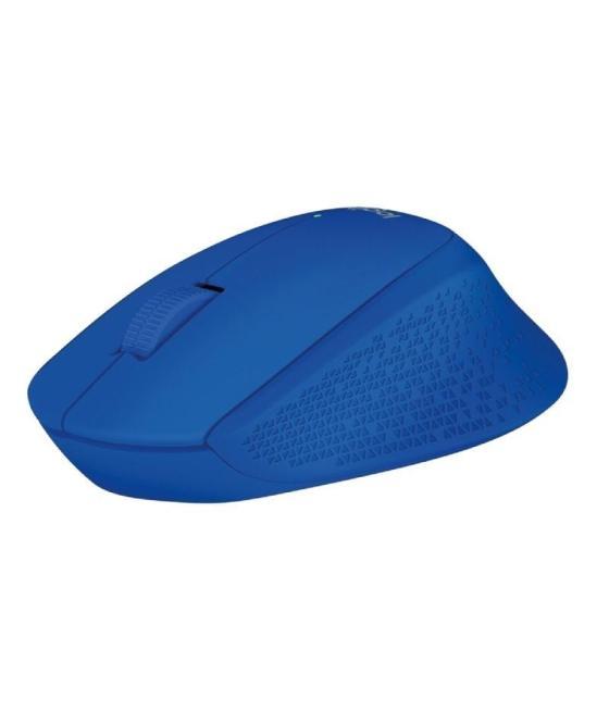 Ratón ergonómico inalámbrico logitech m280/ hasta 1000 dpi/ azul