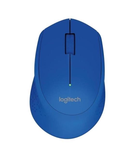 Ratón ergonómico inalámbrico logitech m280/ hasta 1000 dpi/ azul