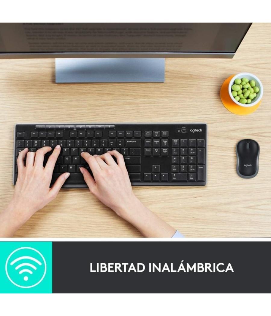 Teclado y ratón inalámbricos logitech wireless combo mk270