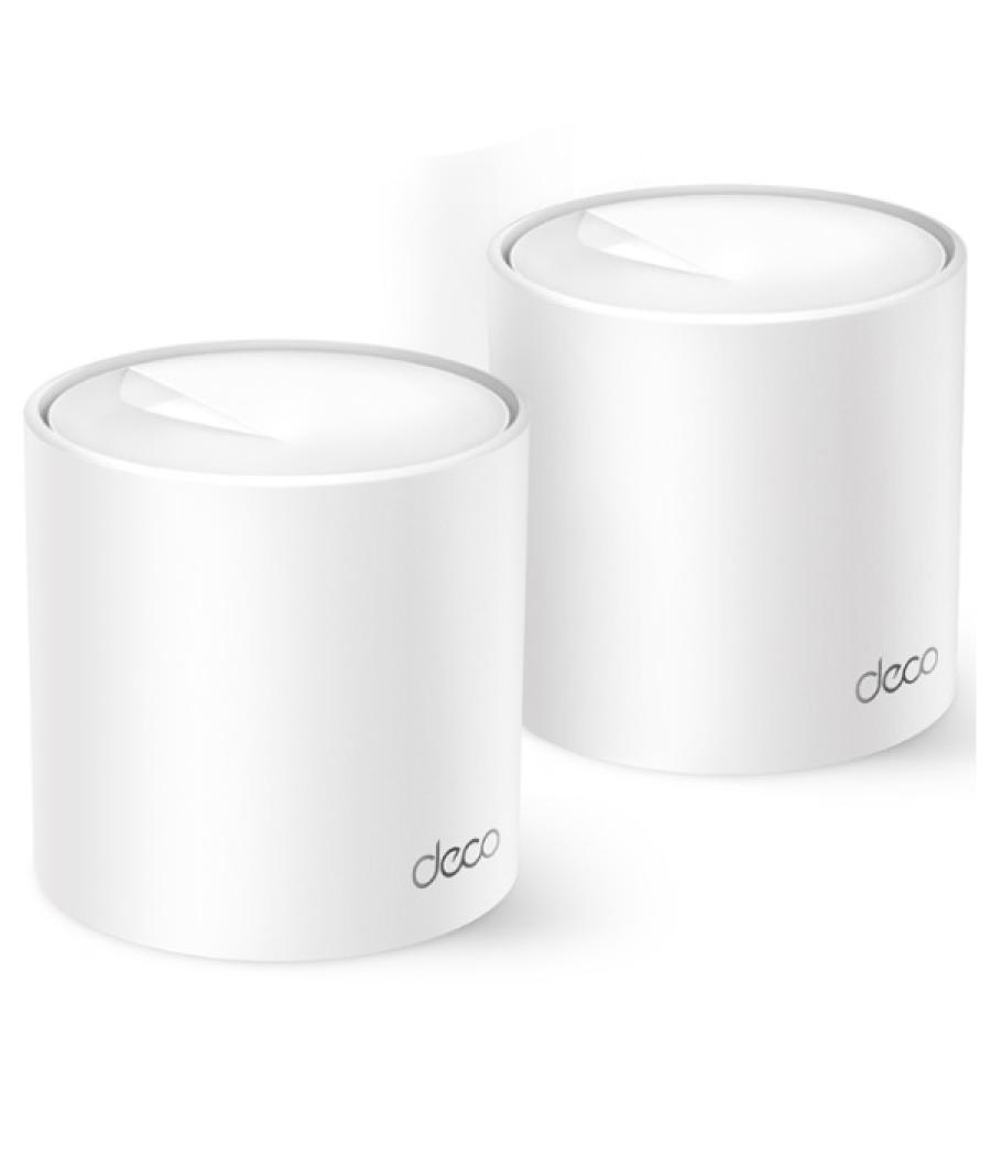 Punto de acceso wifi 6 mesh tp-link deco x10 pack 2u ax1500 1201mbps en 5ghz + 300mbps en 2.4ghz 4 antenas 2p giga