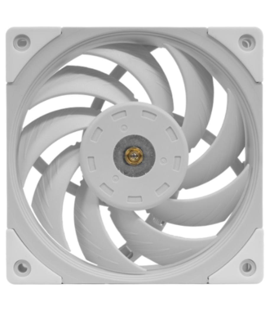 Ventilador interno mars gaming mfnc blanco 12x12cm rodamiento fdb de cobre hiperbalanceado ultrasilencioso conexion pwm
