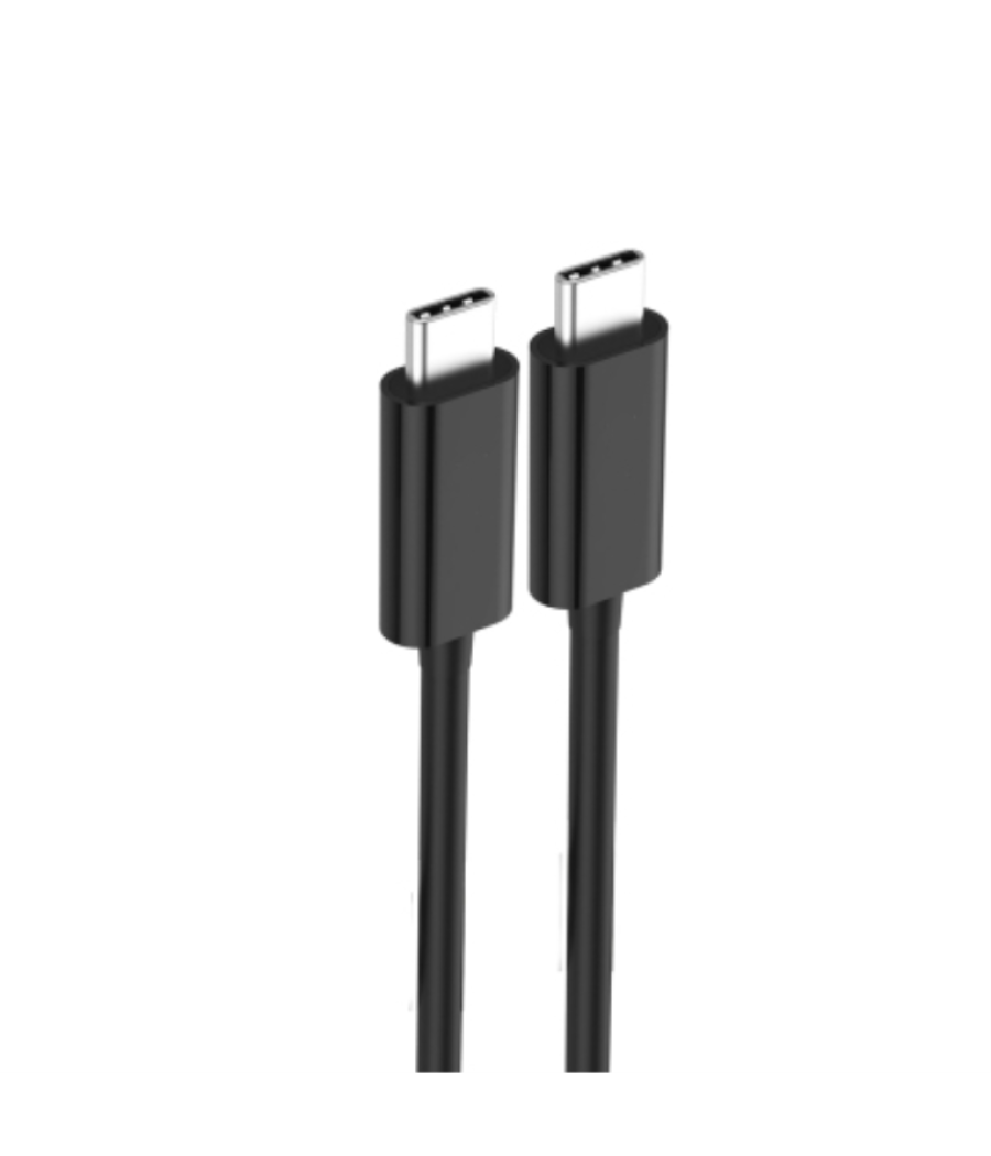 Cable usb tipo c a tipo c para datos y carga, longitud de 1,8 metros.