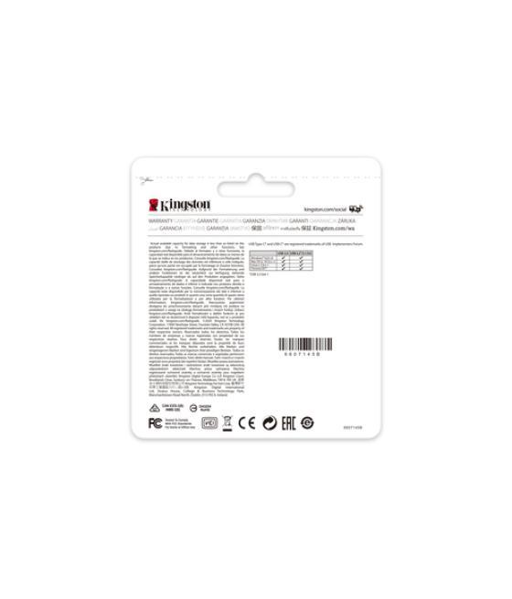 Kingston Technology DataTraveler 70 unidad flash USB 128 GB USB Tipo C 3.2 Gen 1 (3.1 Gen 1) Negro