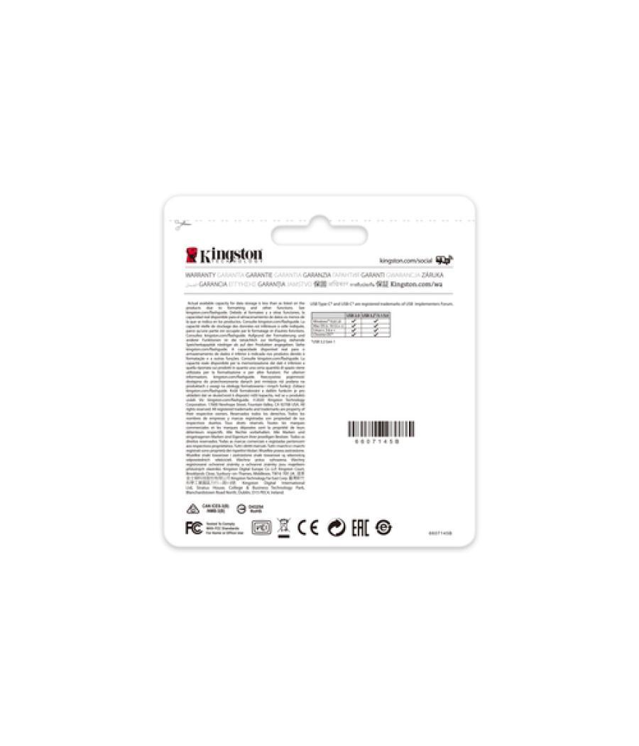 Kingston Technology DataTraveler 70 unidad flash USB 128 GB USB Tipo C 3.2 Gen 1 (3.1 Gen 1) Negro