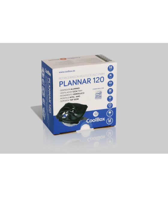 CoolBox Plannar 120 Procesador Enfriador 12 cm Negro