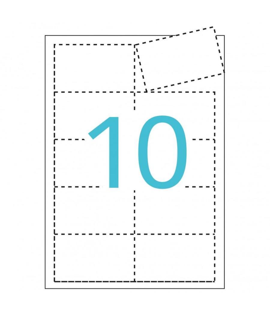 Apli tarjetas visita blanco para inkjet, láser y fotocopiadoras / 210 x 297mm / microperforado 200gr 10 hojas