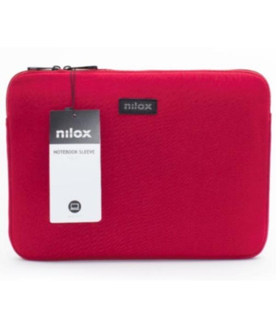 Nilox funda color sleeve portátil de 14,1 rojo