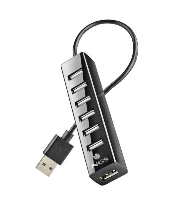 Ngs hub 7 puertos 2.0 con adap.corriente