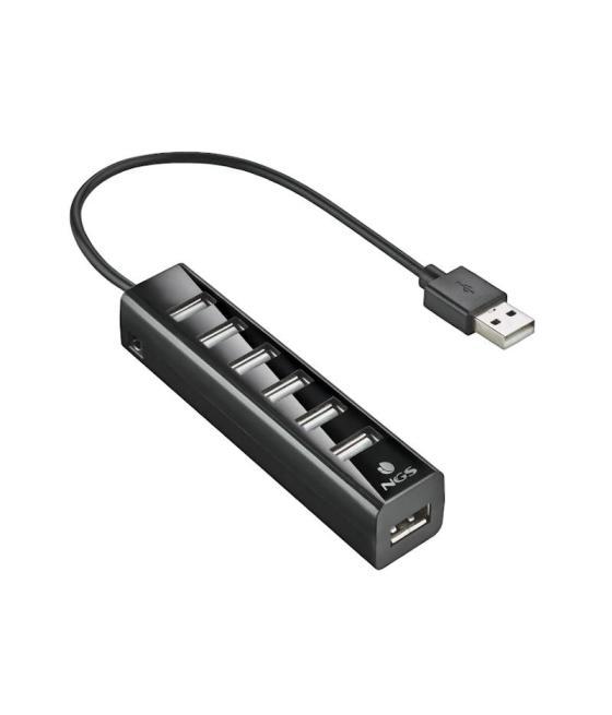 Ngs hub 7 puertos 2.0 con adap.corriente