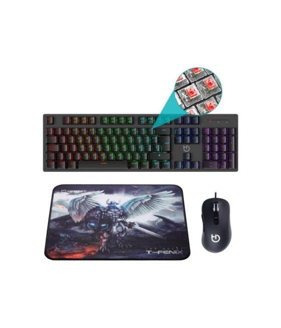 Hiditec combo gaming gk400 tecl+rat+alfombrilla