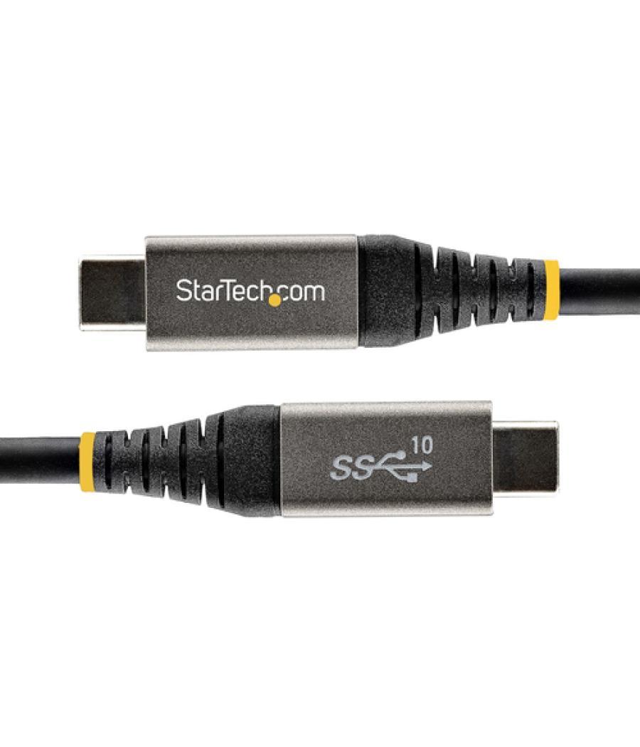 StarTech.com Cable de 1m USB-C de 10Gbps - Cable USB Tipo C Certificado por USB-IF - Cable USB TipoC USB 3.1/3.2 Gen 2 - Con Car