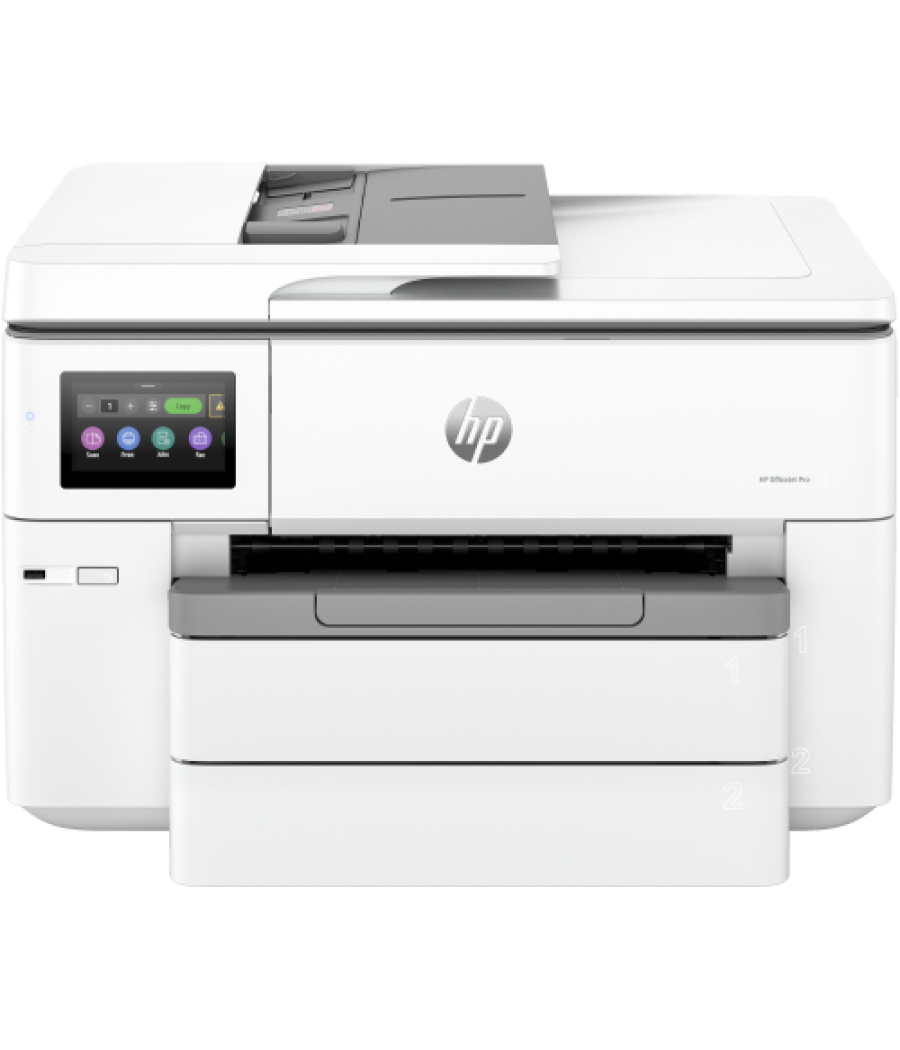 Hp officejet pro impresora multifunción hp 9730e de formato ancho, color, impresora para oficina pequeña, impresión, copia, escá