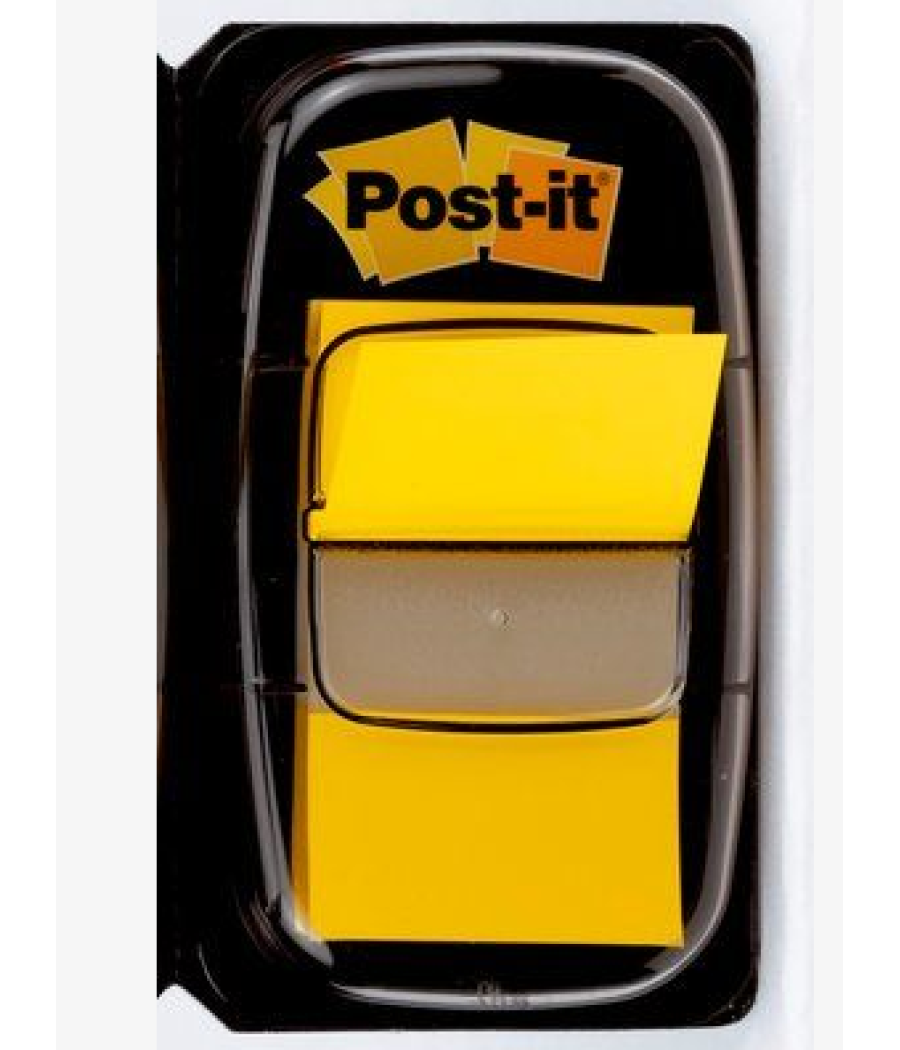 Blister dispensador 50 marcadores index amarillo 25,4x43,2mm 680-5 post-it 7100102671