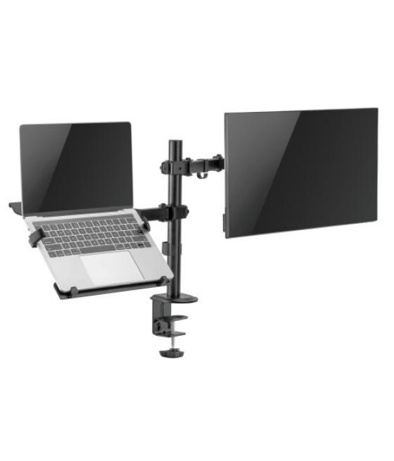 Ewent soporte de monitor hasta 34” carga máxima 9kg. con soporte para portátil