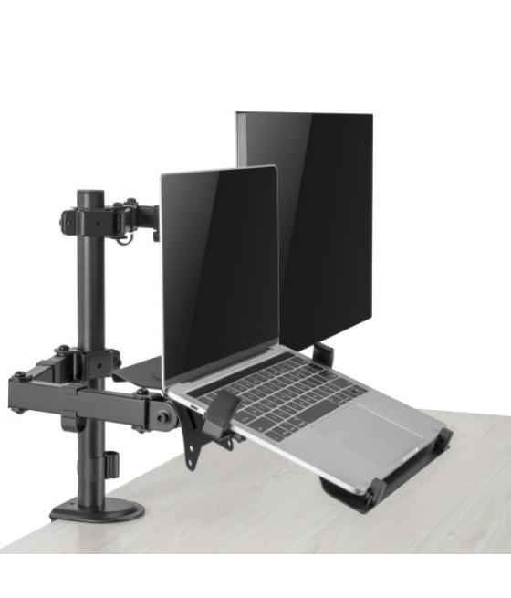 Ewent soporte de monitor hasta 34” carga máxima 9kg. con soporte para portátil