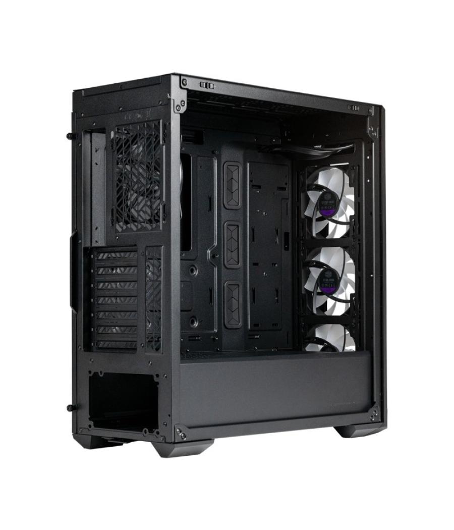 Caja ordenador gaming atx coolermaster mb520 negra cristal templado - 3 x 120mm argb - 1 x 120mm
