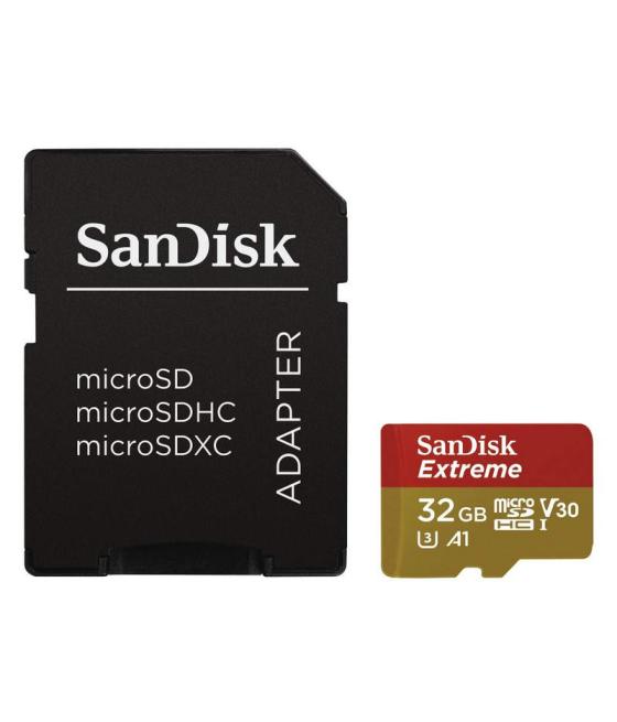 Tarjeta memoria micro secure digital 32gb sandisk extreme clase 10 uhs - i + adaptador