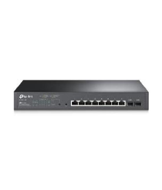 Switch 8 puertos 10 - 100 - 1000 poe 150w +2 sfp gestion l2+ tp - link