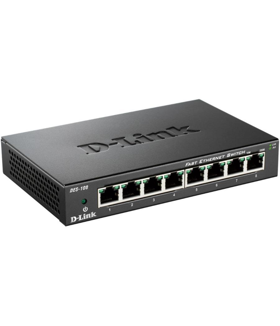 Switch 8 puertos 10 - 100 fast ethernet d - link