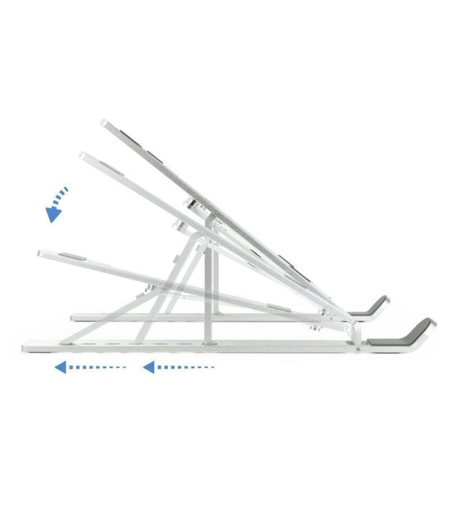 Soporte tooq tqlrs0033-al para portátiles hasta 15'/ plata