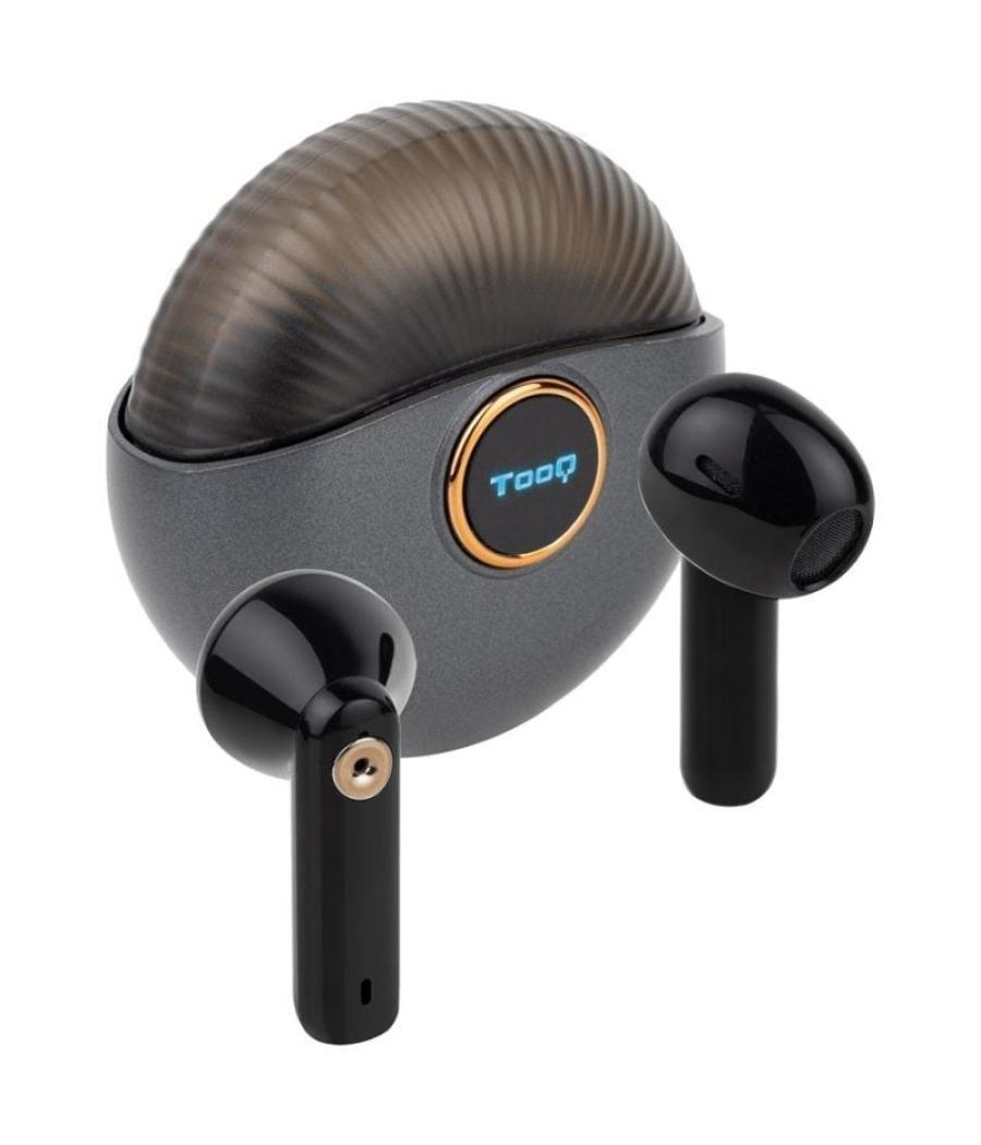 Auriculares bluetooth tooq snail tqbwh-0060g con estuche de carga/ autonomía 4h/ grises y negros