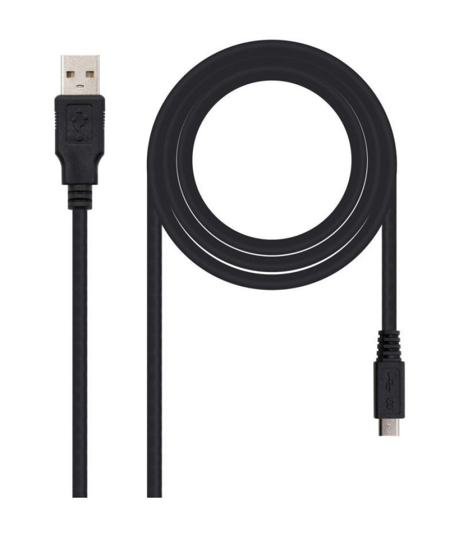 Cable usb 2.0 nanocable 10.01.0503/ usb macho - microusb macho/ 3m/ negro
