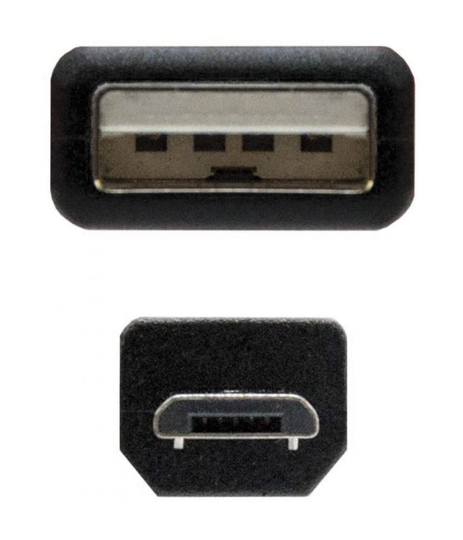 Cable usb 2.0 nanocable 10.01.0503/ usb macho - microusb macho/ 3m/ negro