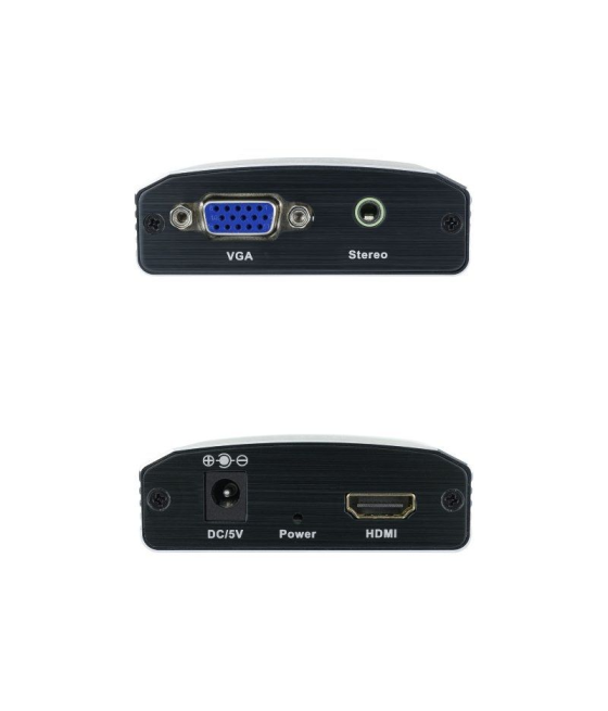 Conversor nanocable 10.16.2101-bk/ hdmi hembra - vga hembra/ jack 3.5 hembra/ 15cm/ negro