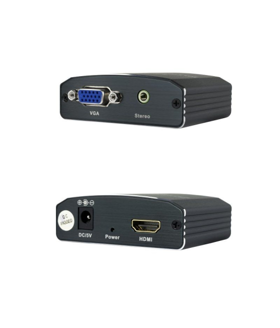 Conversor nanocable 10.16.2101-bk/ hdmi hembra - vga hembra/ jack 3.5 hembra/ 15cm/ negro