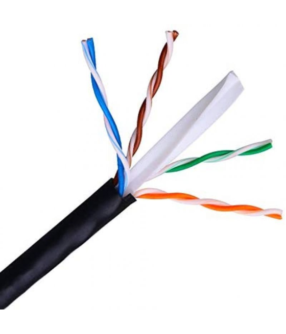 Bobina de cable rj45 para exteriores utp nanocable 10.20.0504-ext-bk cat.6/ 305m/ impermeable/ negro