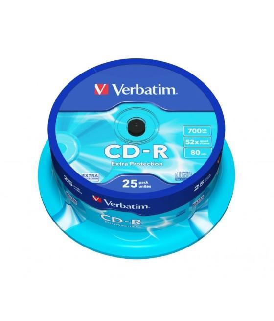 Cd-r verbatim datalife 52x/ tarrina-25uds