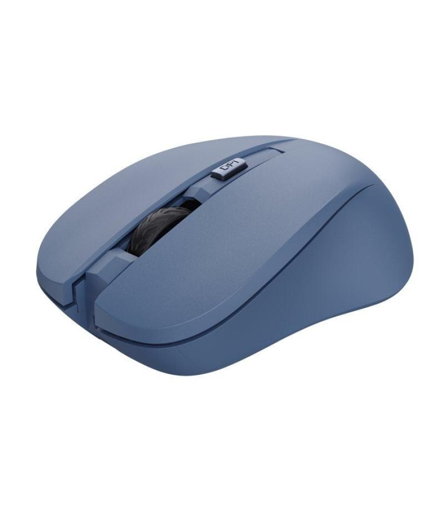 Ratón inalámbrico trust mydo silent wireless/ hasta 1800 dpi/ azul