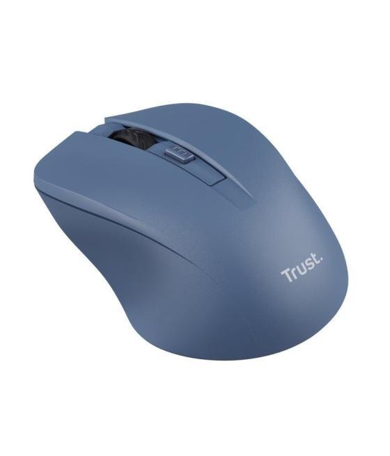 Ratón inalámbrico trust mydo silent wireless/ hasta 1800 dpi/ azul