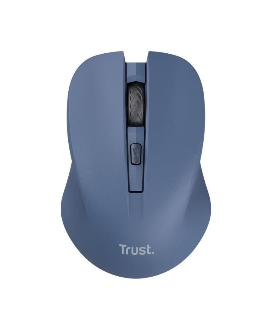 Ratón inalámbrico trust mydo silent wireless/ hasta 1800 dpi/ azul