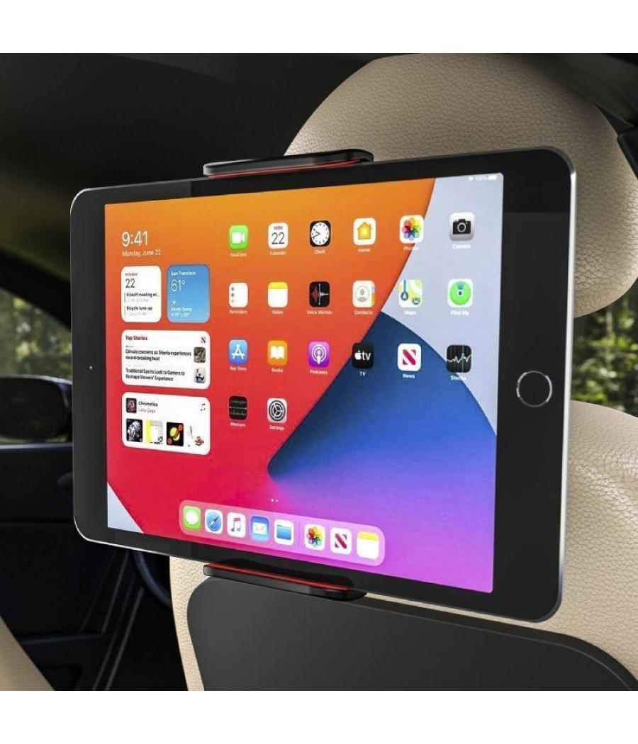 Soporte de coche para smartphone/tablet aisens msc1p-105/ negro y rojo