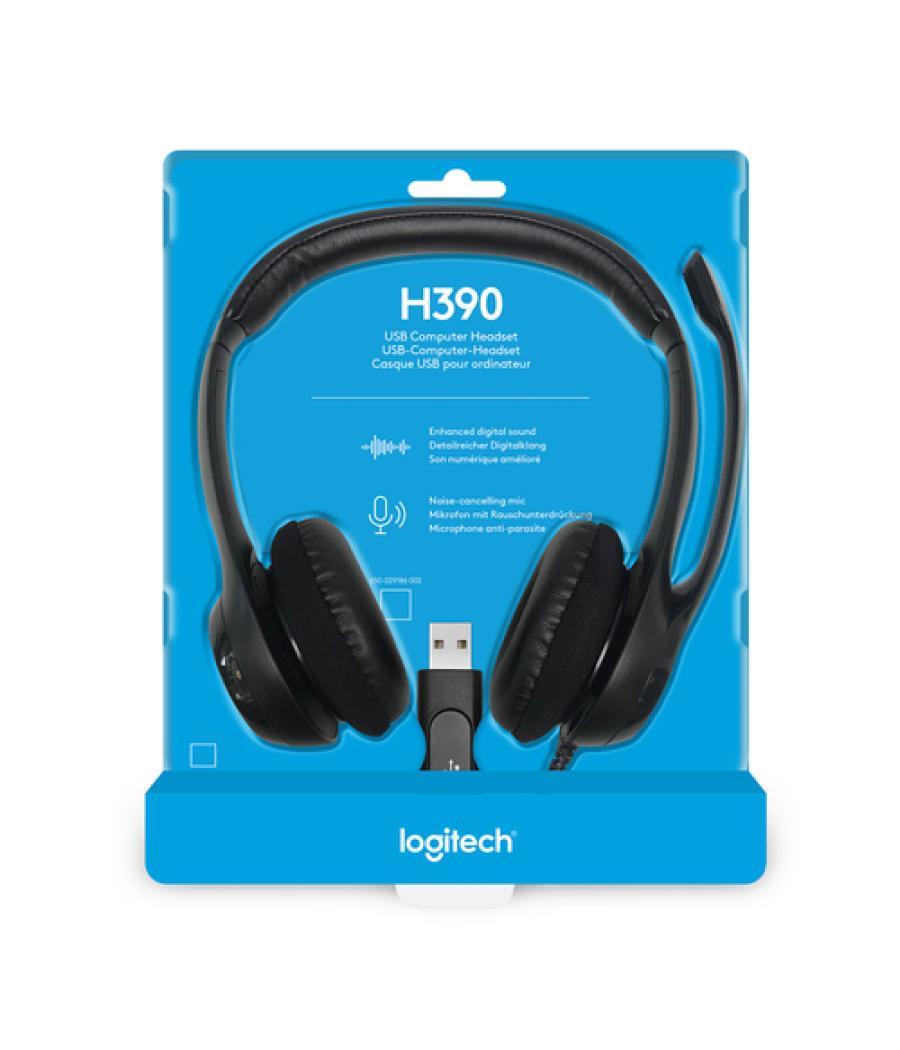 Logitech stereo headset h390 - casco con auriculares ( audífono )