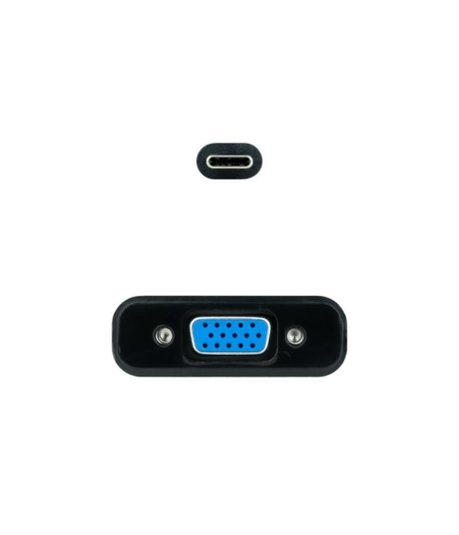 Nanocable - conversor usb-c a vga, usb-c/m-vga/h, plástico, color negro, 10 cm