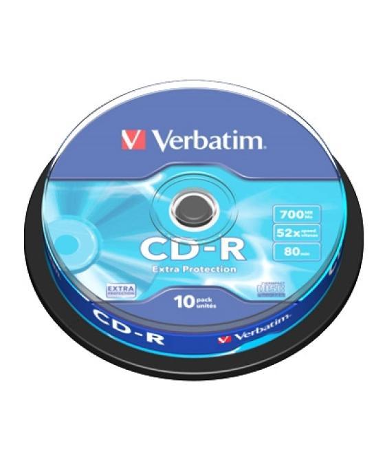 Verbatim cd-r 700mb 52x tarrina 10uds