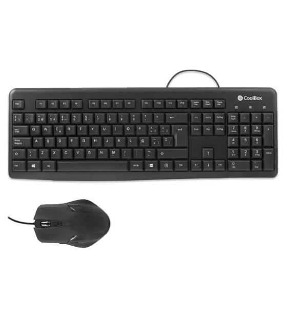 Coolbox kit teclado + raton usb con cable