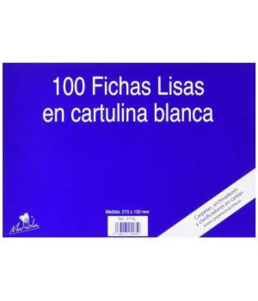 100 fichas de cartulina lisa (215x160 mm) nº. 5 mariola 3115l