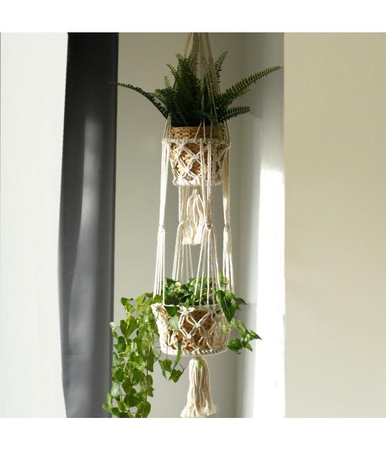 Macetero de Macrame - Doble